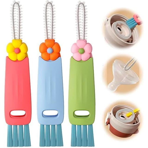 3 in 1 Cup Lid Cleaning Brush, 3 Pack Multifunctional Crevice Gap Cleaner Brush