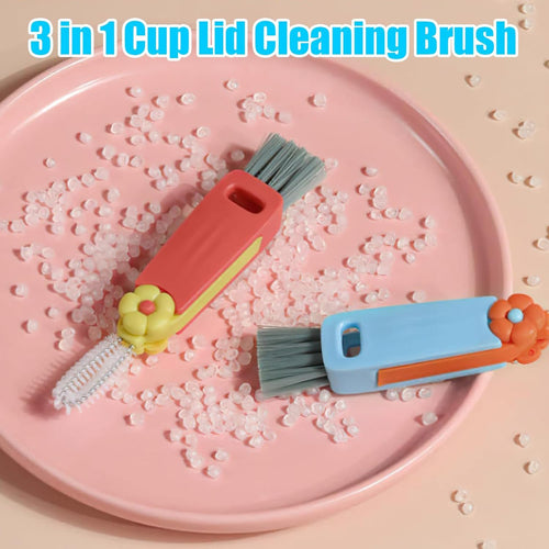 3 in 1 Cup Lid Cleaning Brush, 3 Pack Multifunctional Crevice Gap Cleaner Brush