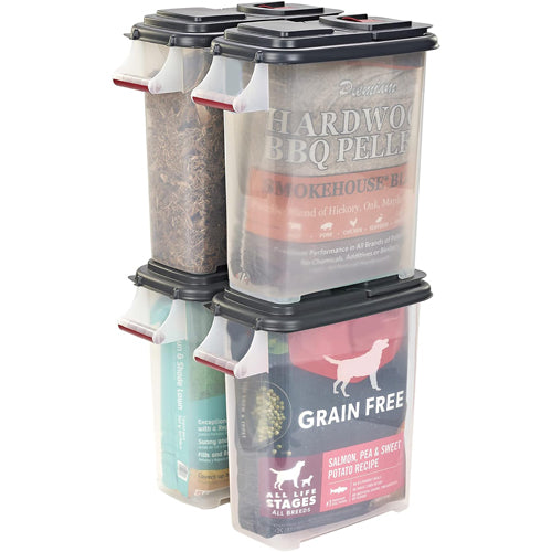 Made in the USA 40lb BPA-Free Food-Safe Pellet and Multi-Use Stackable Storage Dispenser