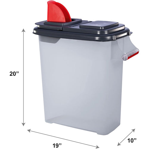 Made in the USA 40lb BPA-Free Food-Safe Pellet and Multi-Use Stackable Storage Dispenser